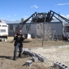 This was sitting on someones front lawn in rural Nevada...probably a result of years of inbreeding....