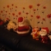 Only a few of many Santa decorations