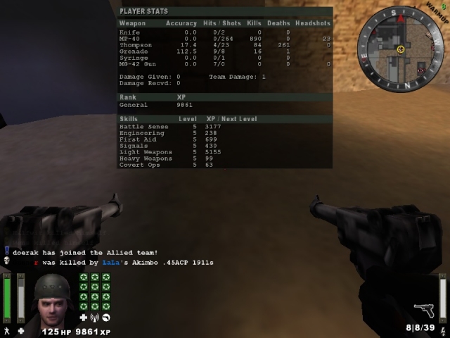 0 hits 264 shots equals 890kills