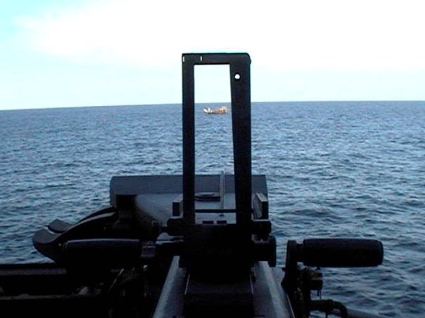 MK-19 grenade launcher on Douhl boat Northern Arabian Gulf