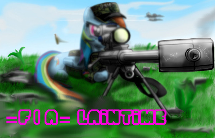 41416   army artist scatch42 Gun love And tolerance military rainbow dash sniper