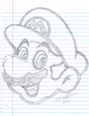 A drawing of Mario I did the other night :D