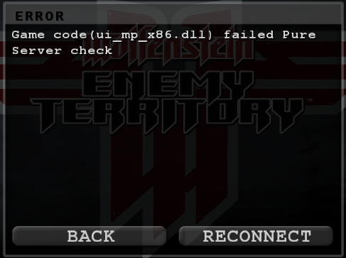 wolfenstein enemy territory error ui mp x86 dll