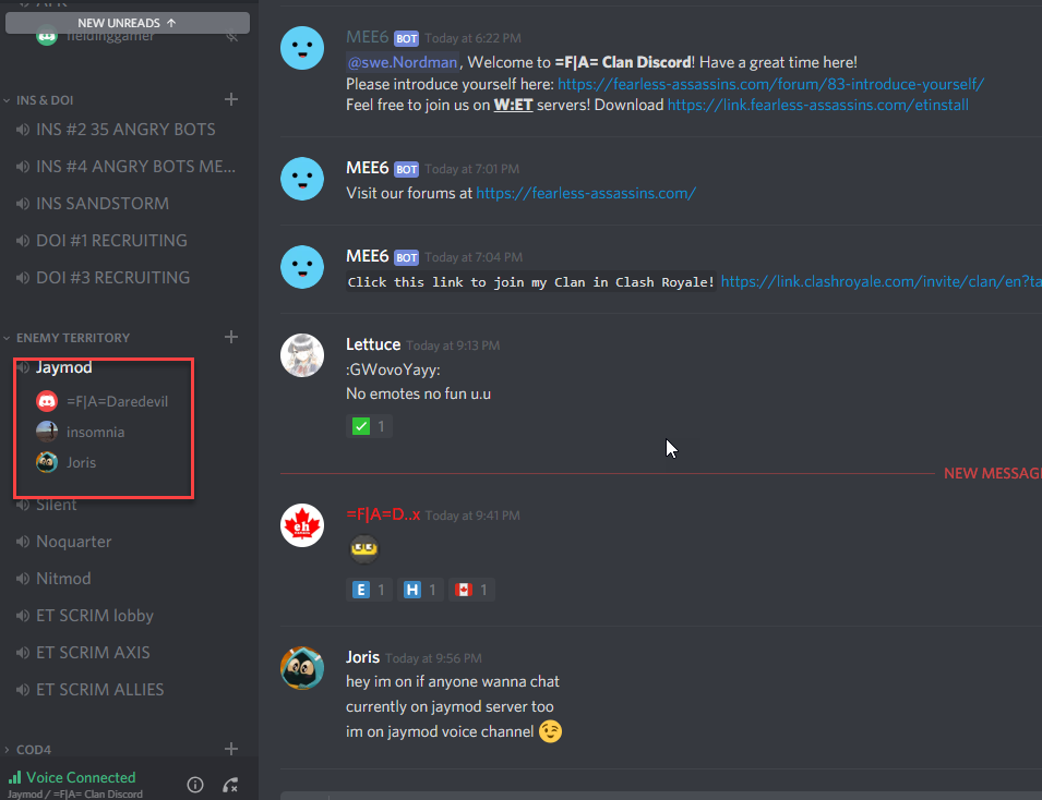 Discord good voice chat connection